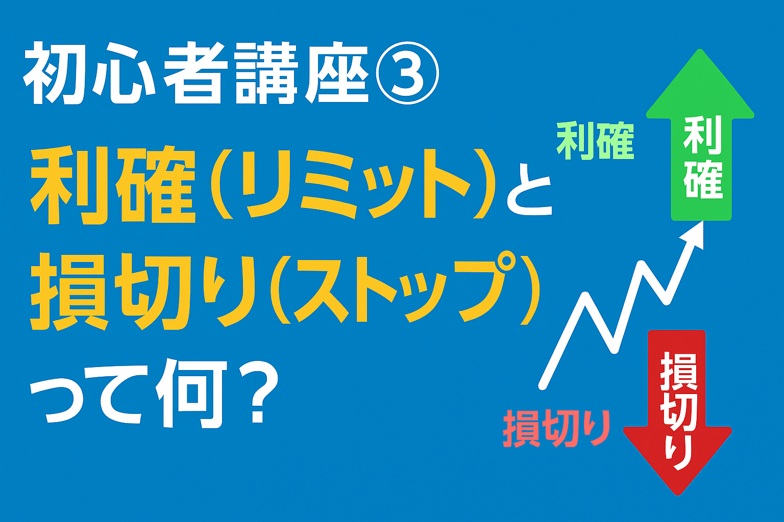 初心者講座③：「利確（リミット）」と「損切り（ストップ）」とは？ | FX初心者ボーナス活用術